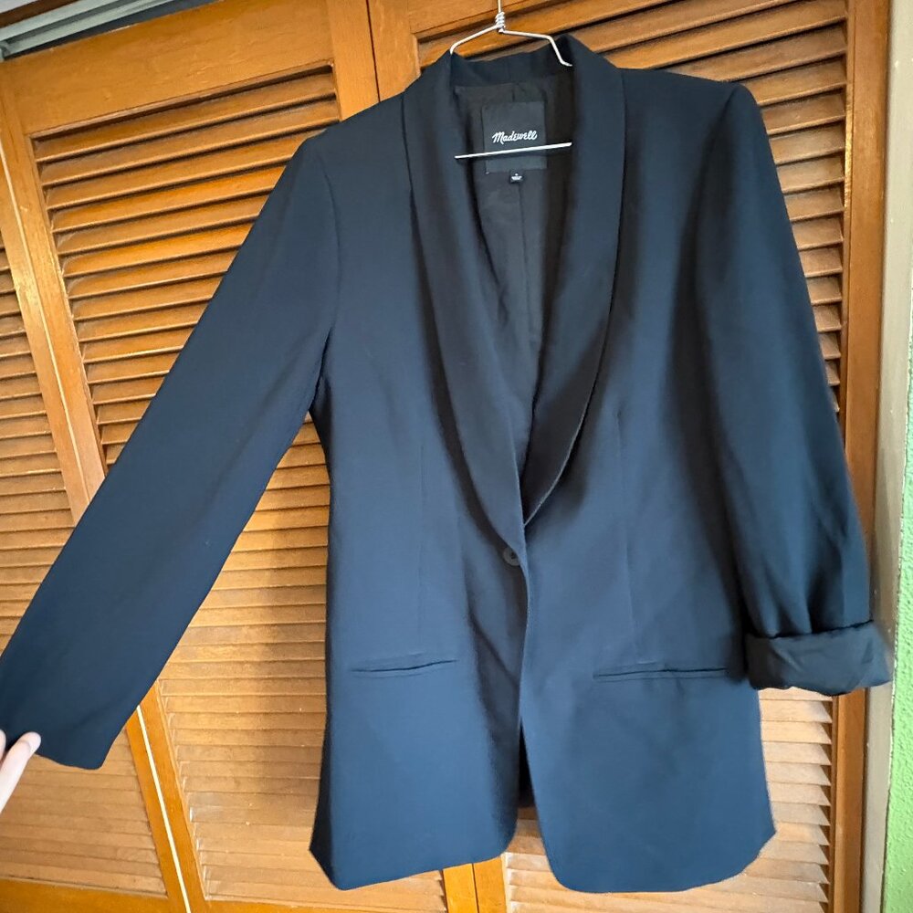 Madewell Black Fitted Blazer Size 8